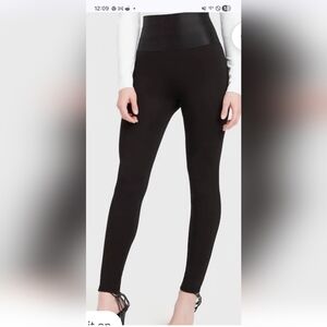 NWT BEBE Satiny Black High-Waisted Leggings